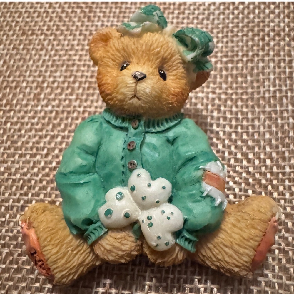 1993 Enesco Cherished Teddies Luck Found Me A Friend In You Pin Brooch